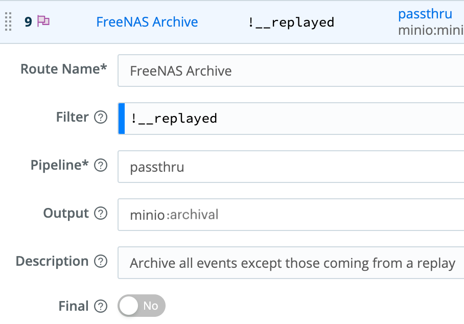 Pipeline configuration