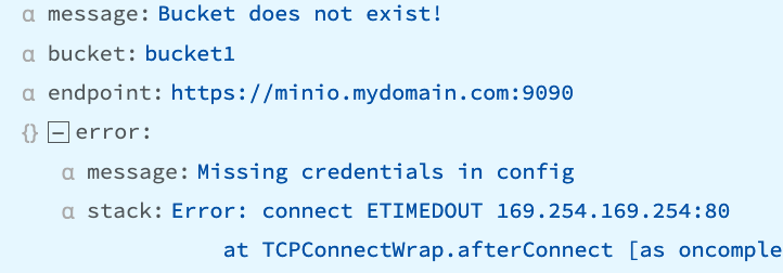 Missing credentials in config