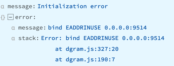 EADDRINUSE error