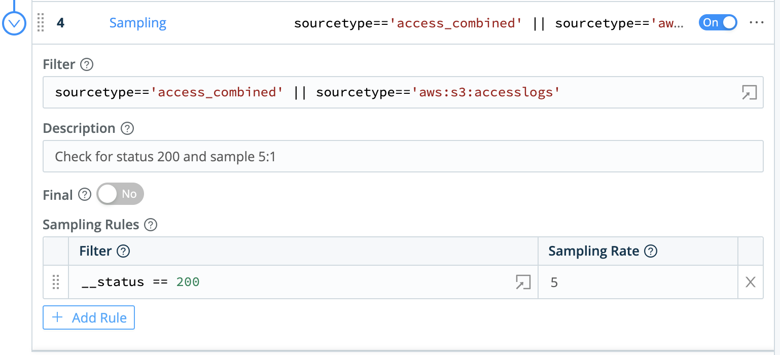 Sampling success reponses