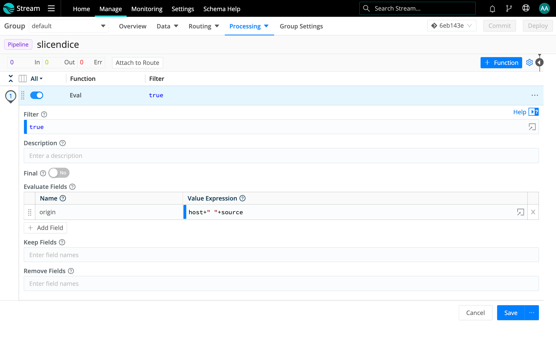 Adding Eval Function to Pipeline