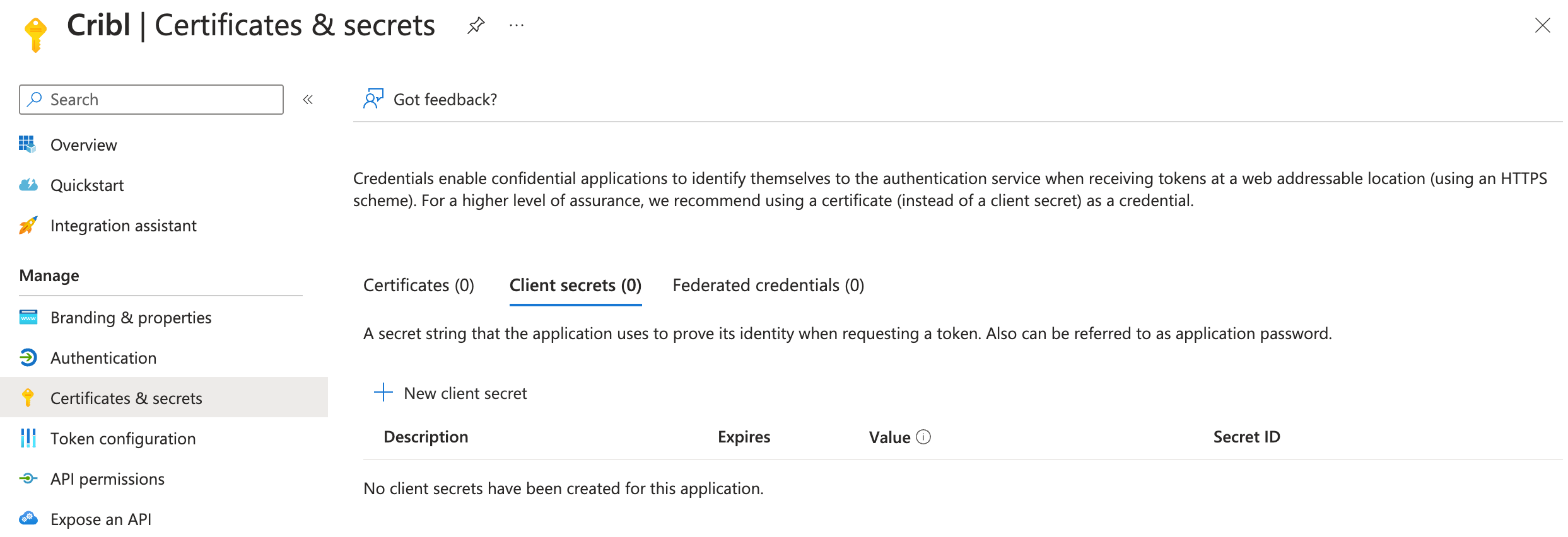 Accessing client secrets