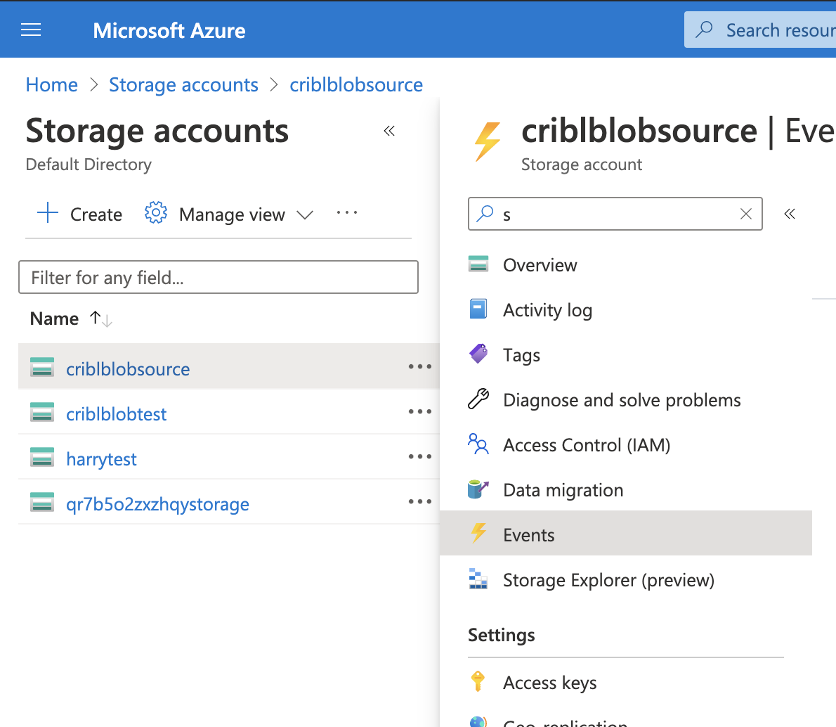 Accessing your storage account