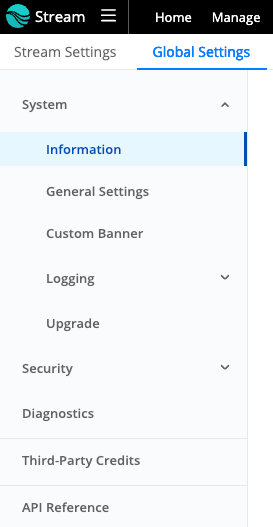 Cribl.Cloud Leader&rsquo;s Global Settings navigation