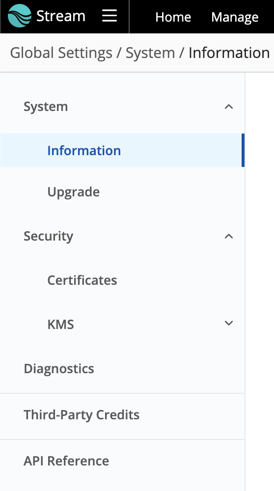 Cribl.Cloud Leader&rsquo;s Global Settings navigation