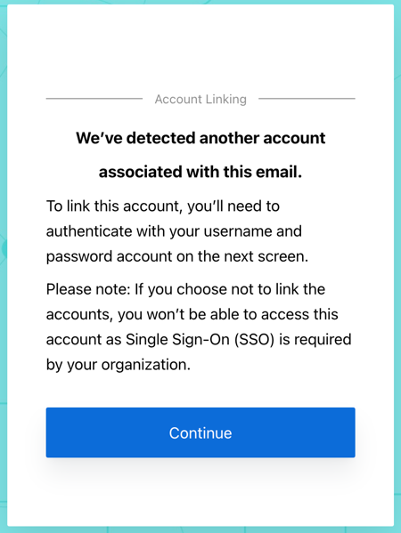 Prompt to link accounts