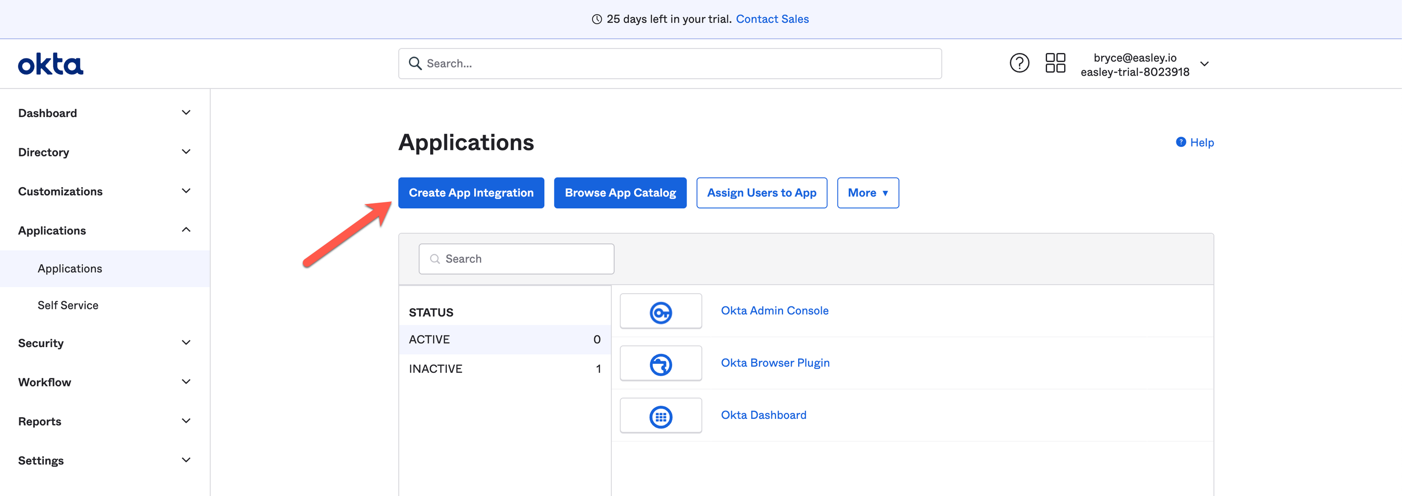 Creating an app integration
