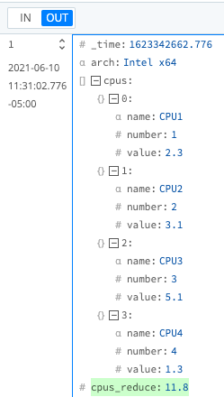 Code Function example: Reduce