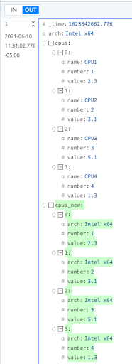 Code Function example: Build a new array