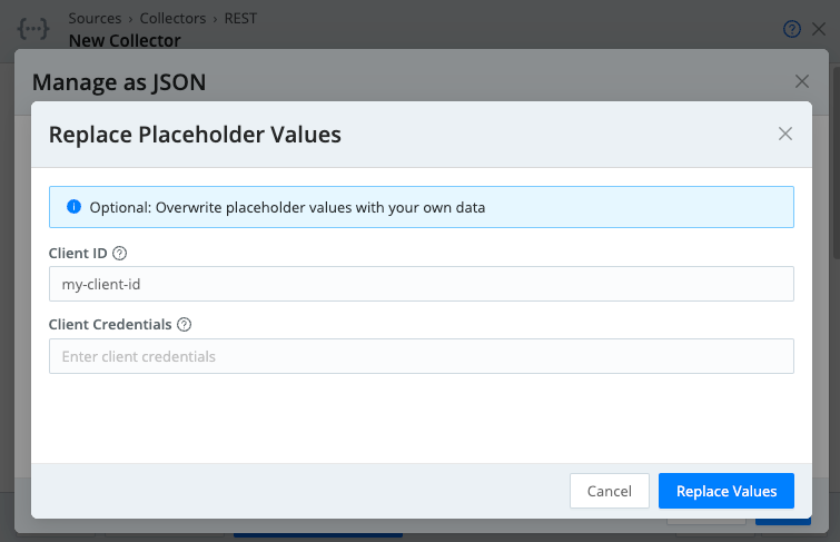 Filling in placeholder information