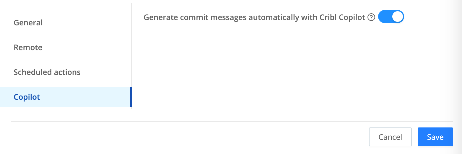 Enabling Copilot-generated commit messages