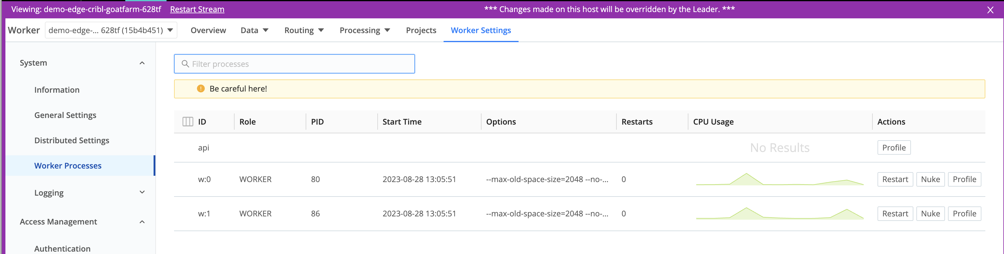 Worker CPU profiling (distributed)