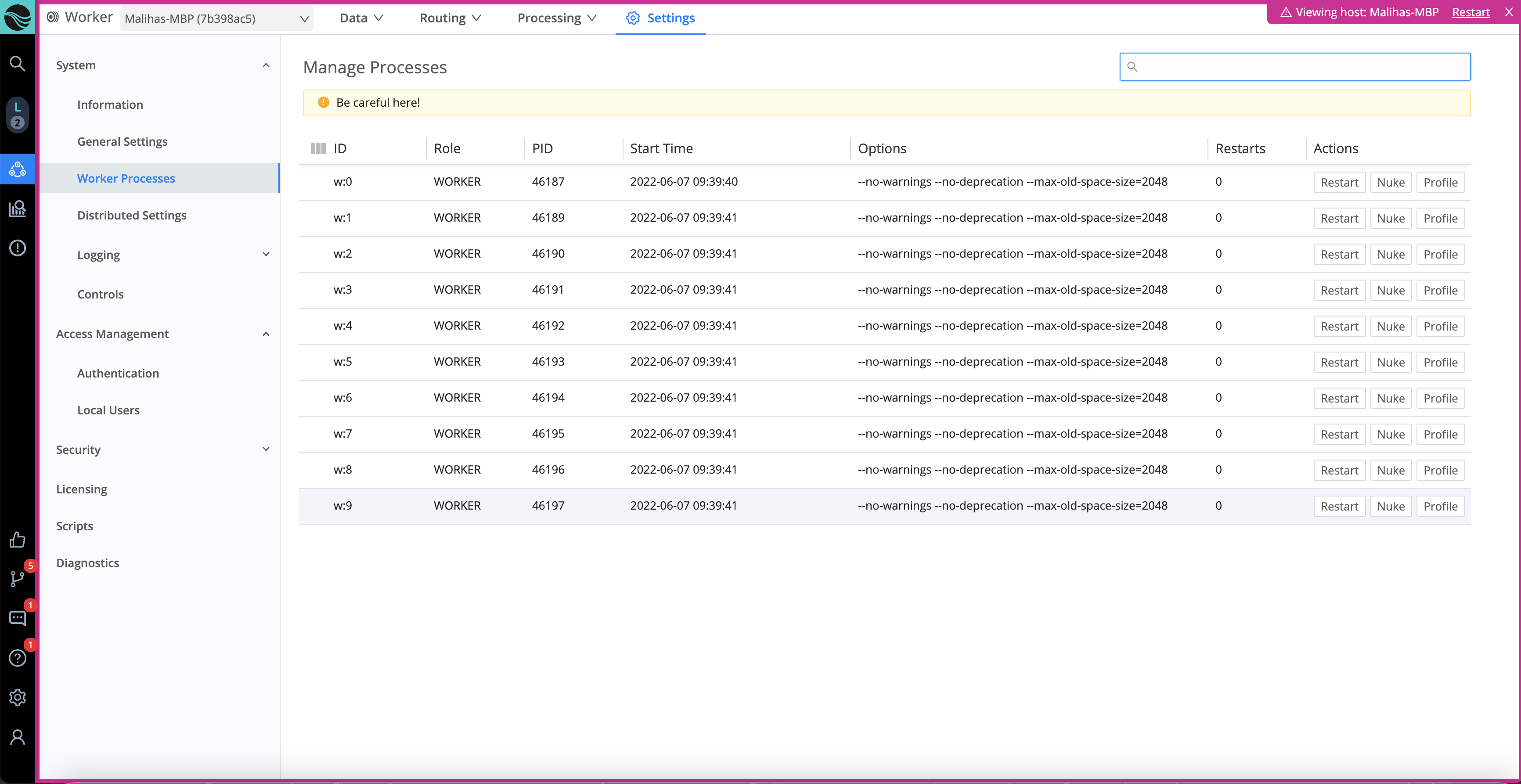 Worker CPU profiling (distributed)