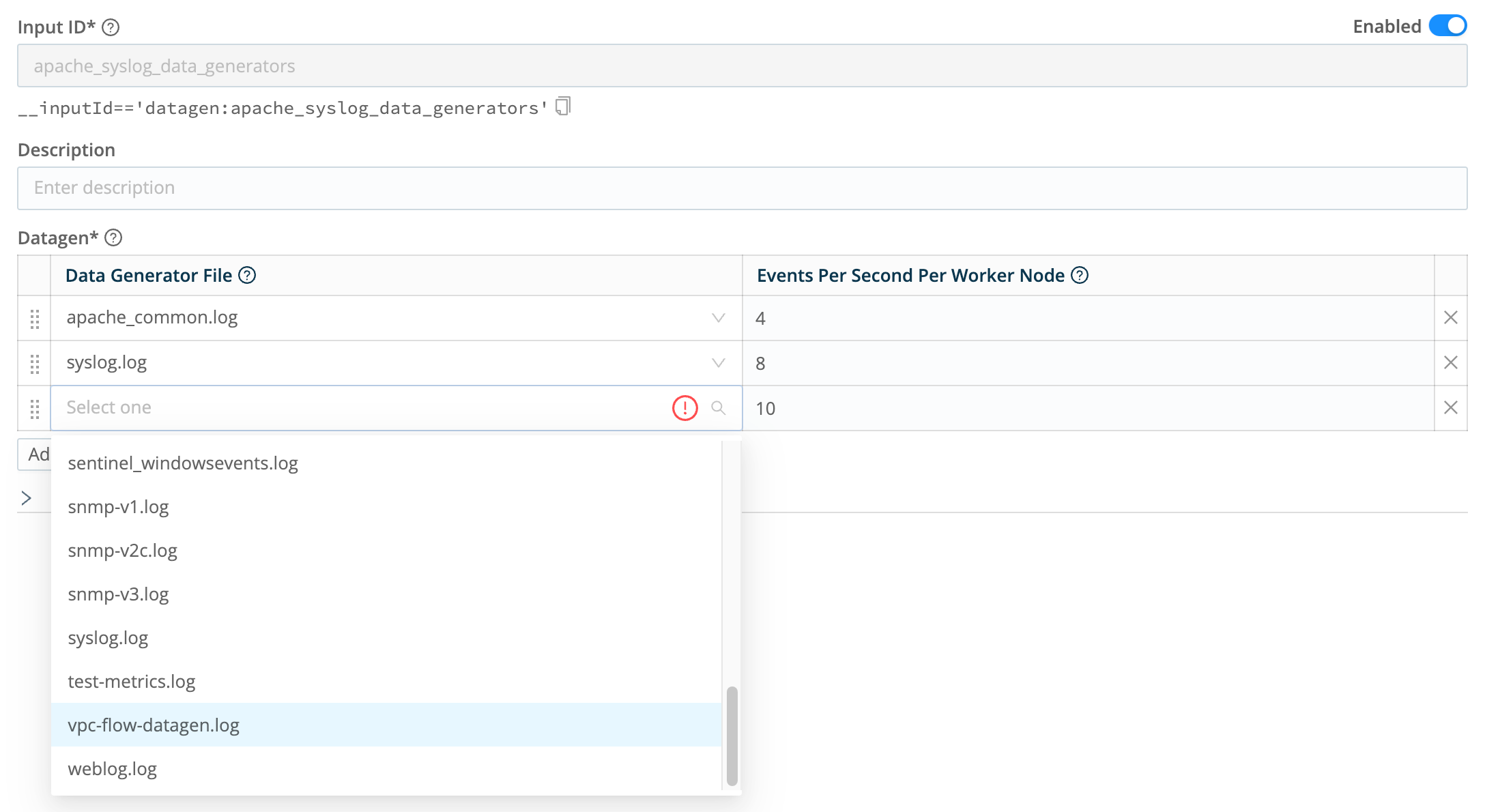Adding new template file to datagens Source