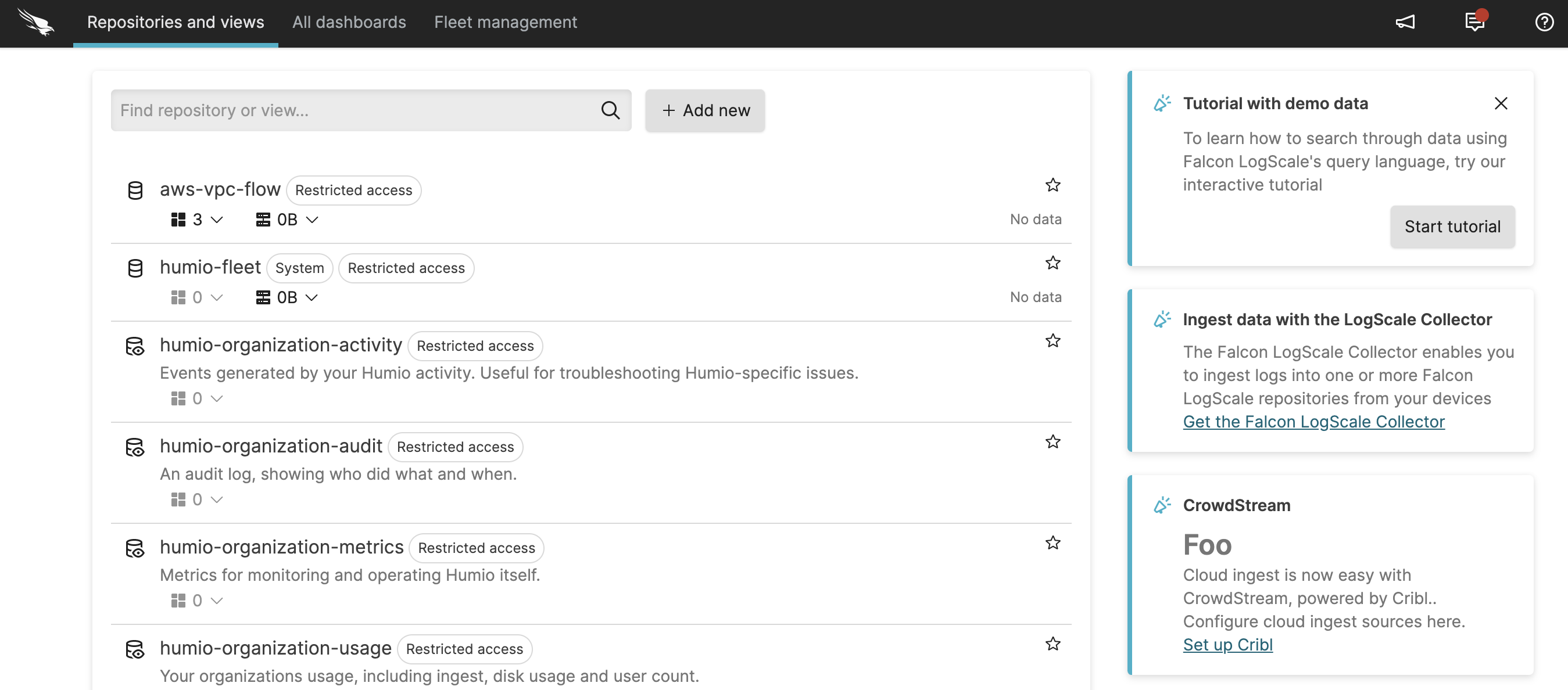 Navigating from LogScale to CrowdStream