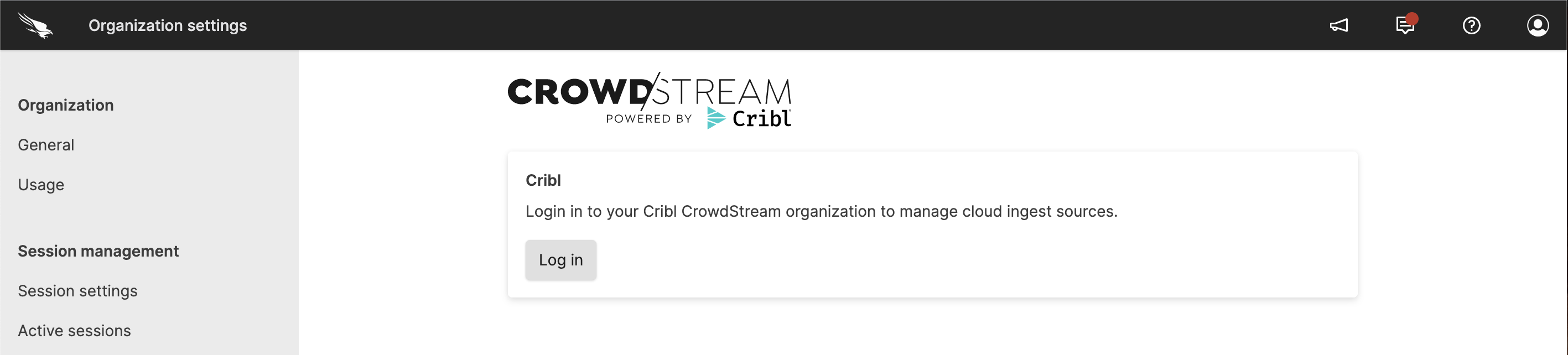 Logging into CrowdStream