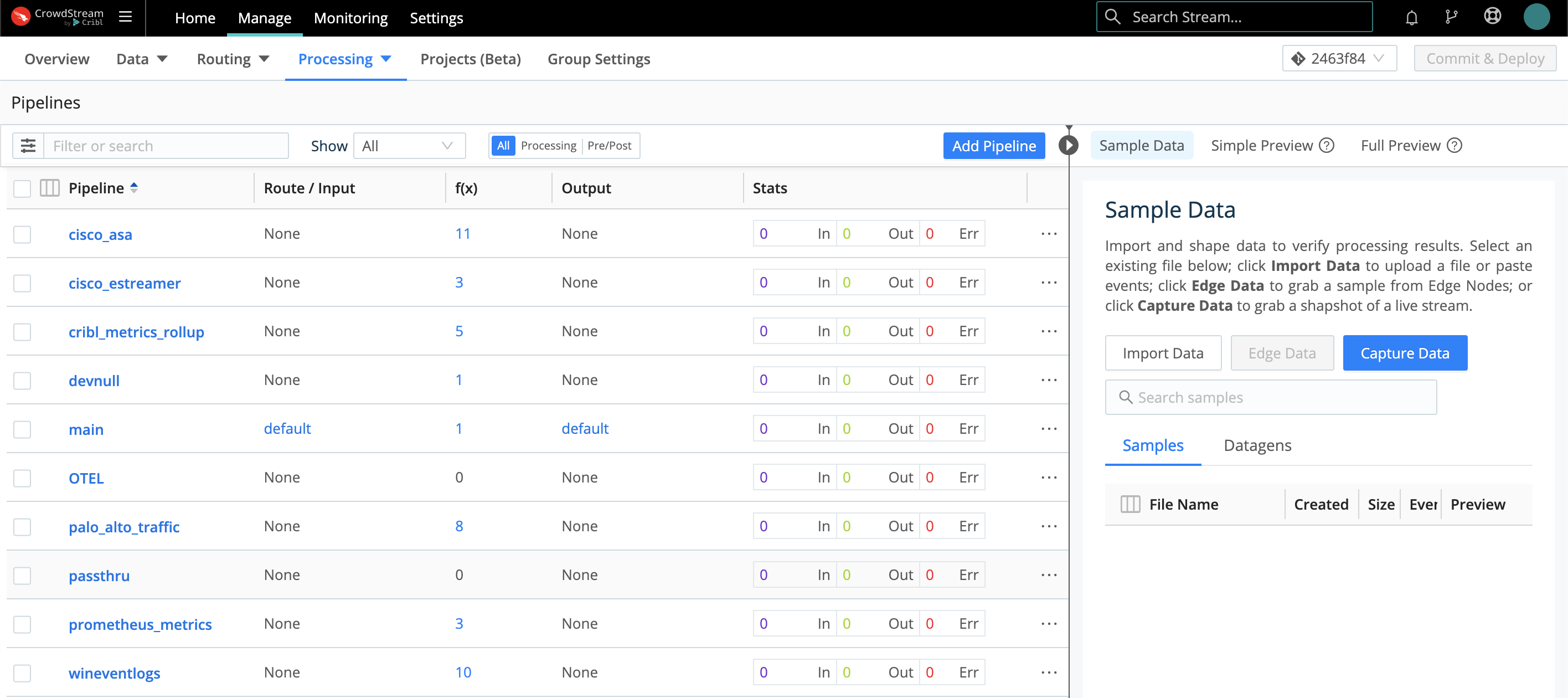Pipelines Shipped with CrowdStream
