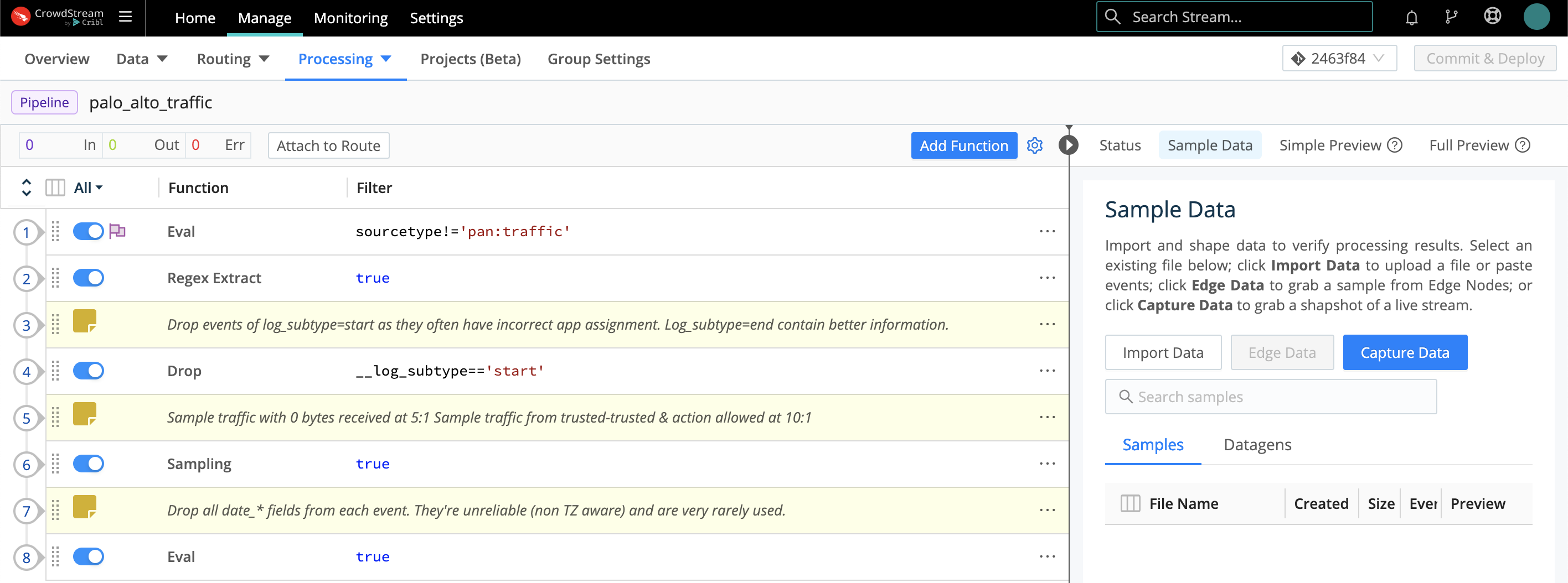 A Pipeline&rsquo;s Functions stack