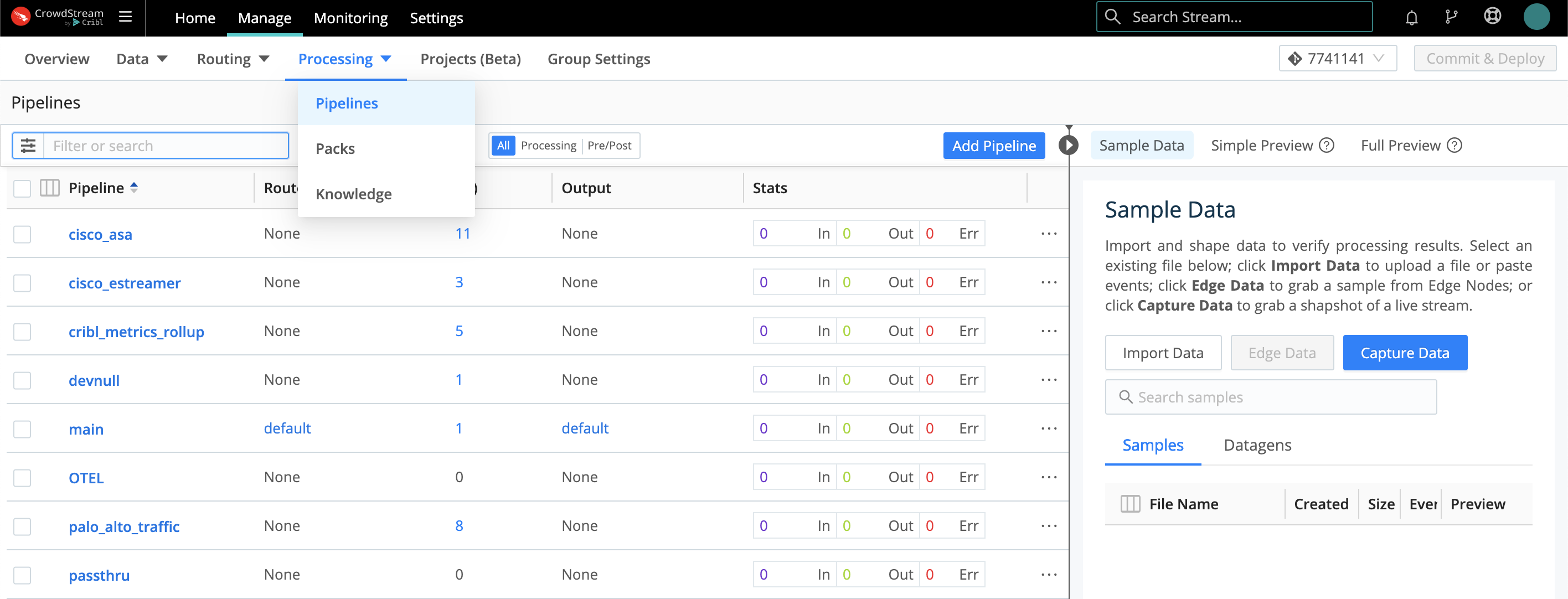 Routing to Pipelines