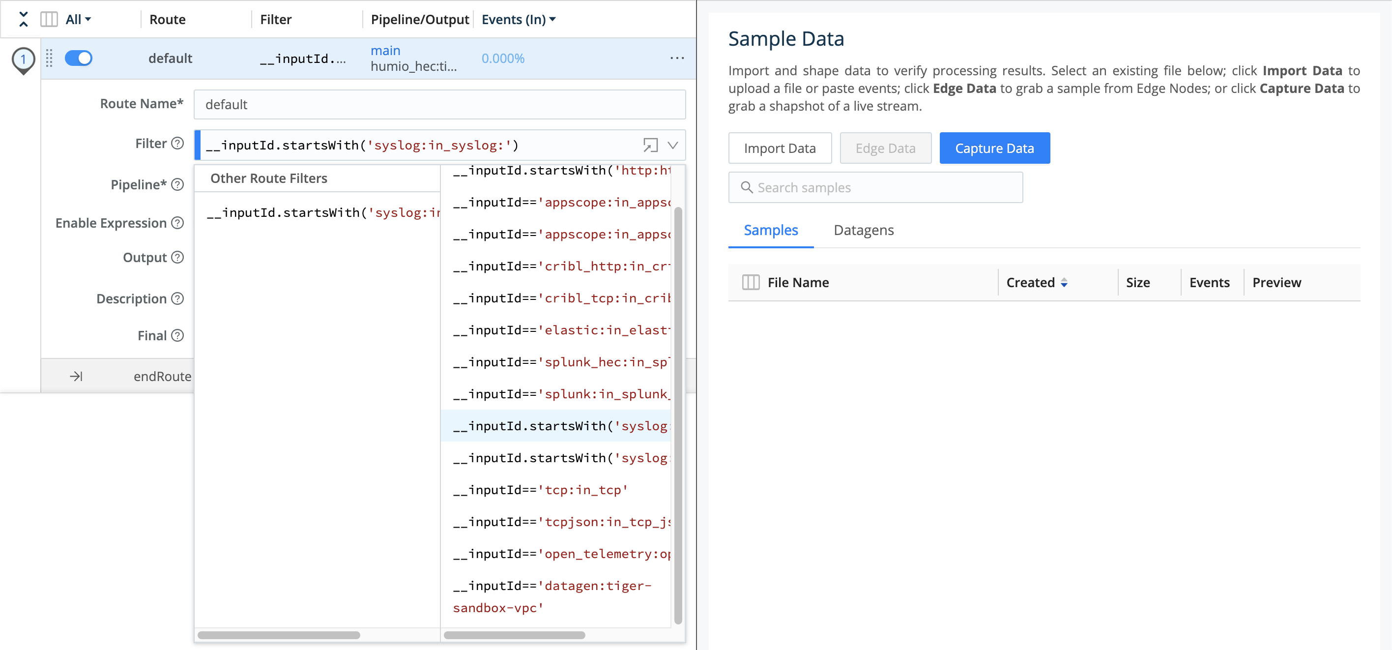 Tuning a Route’s Filter expression