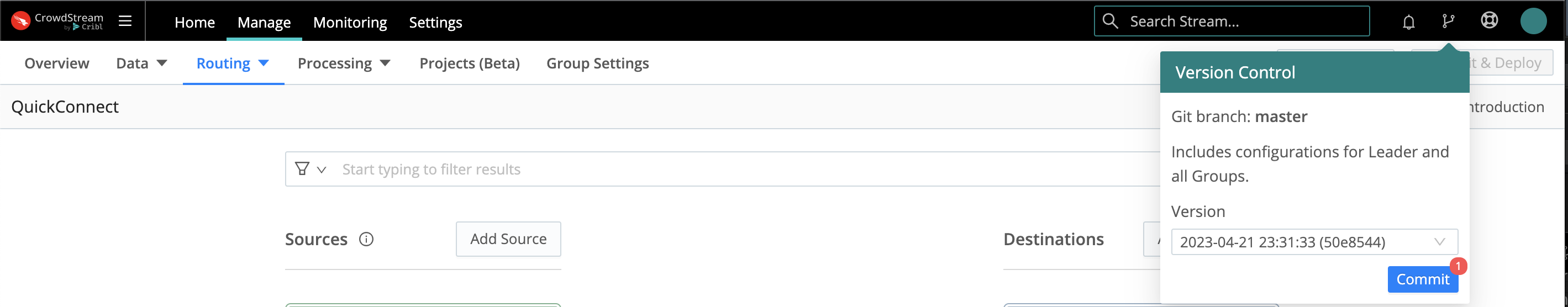Confirming a commit on the Leader