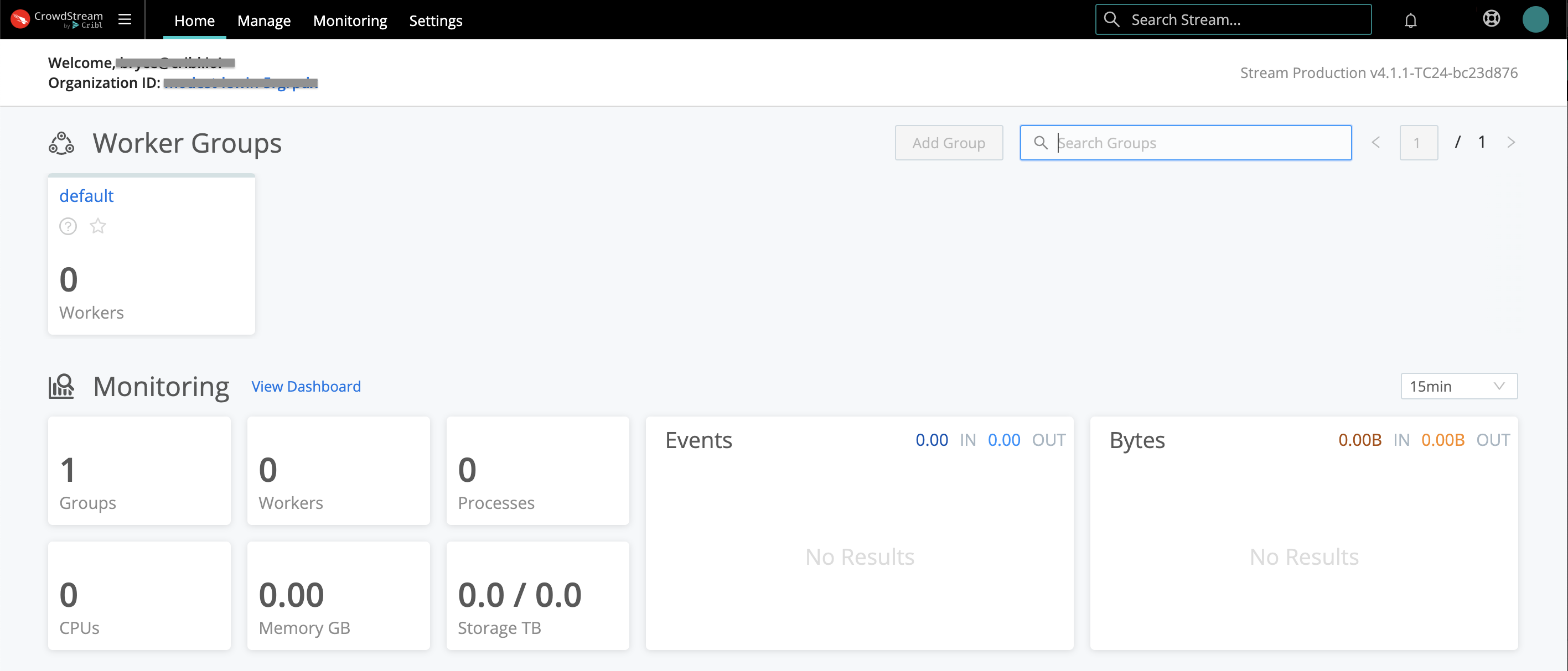 Selecting the default Group