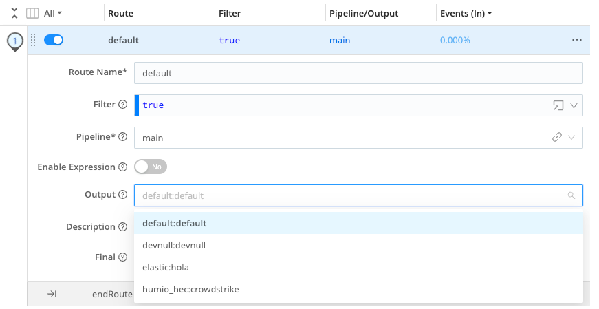 Changing a Route&rsquo;s Destination (Output)