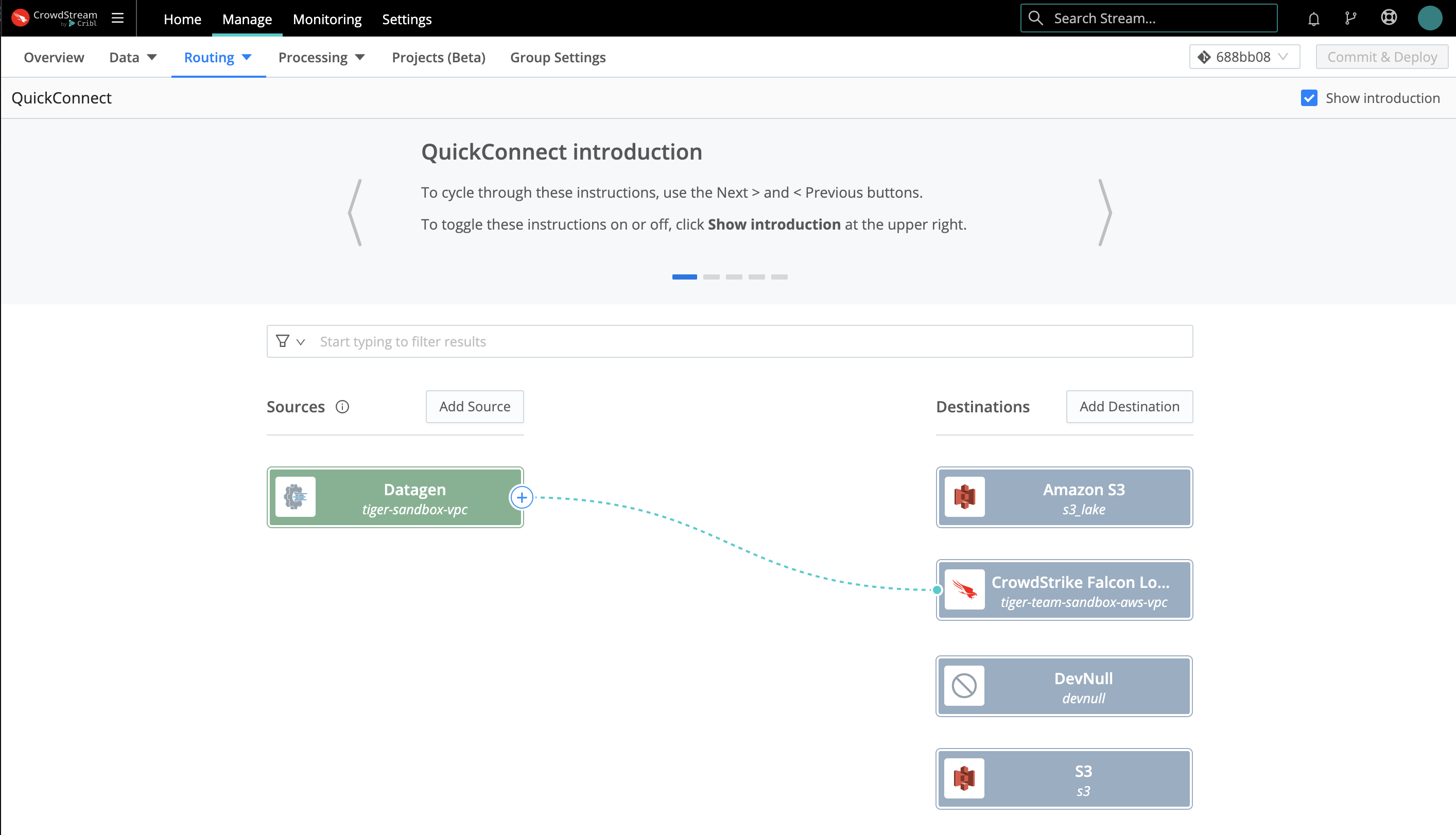 Multiple Destinations added to QuickConnect