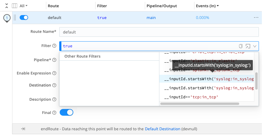 Tuning a Route&rsquo;s Filter expression