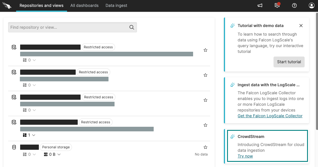 Navigating from LogScale to CrowdStream