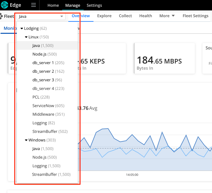 Fleets and SubFleets list