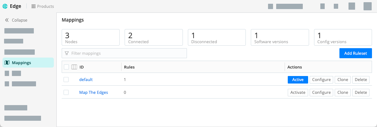 Mappings status/controls