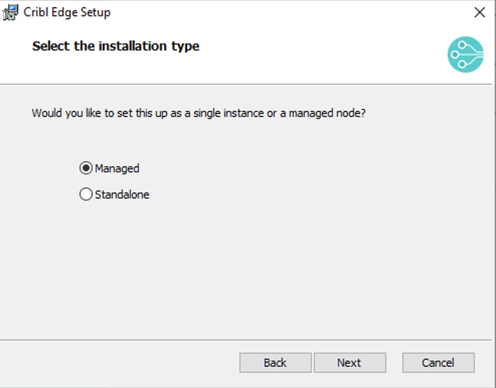 Select installation type