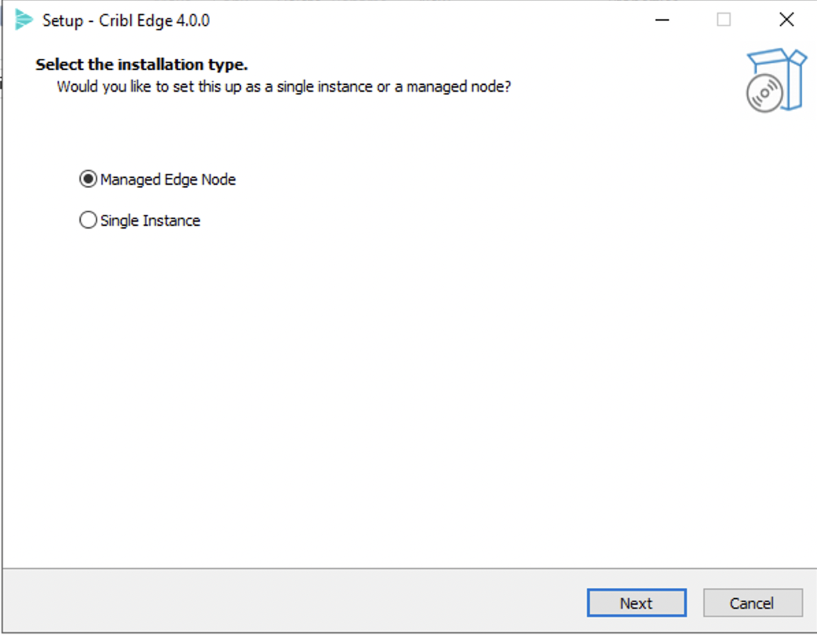Select installation type