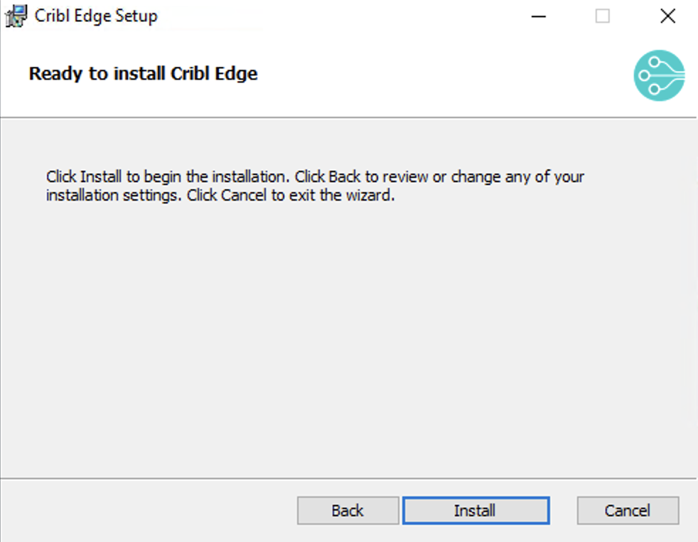Installation summary