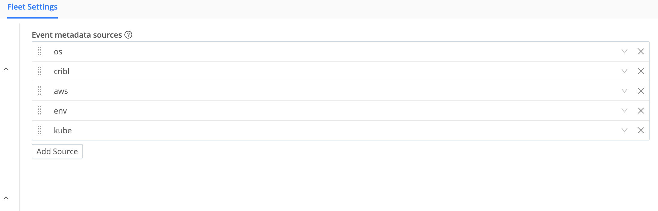 Event Metadata Sources