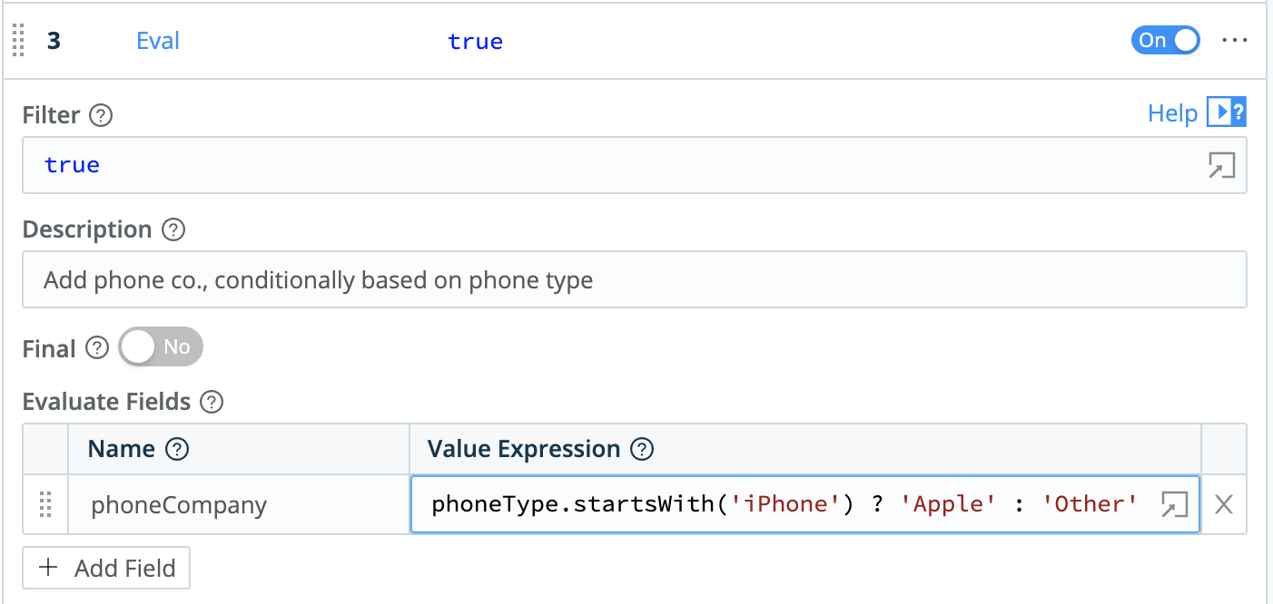 Adding a field to enrich data