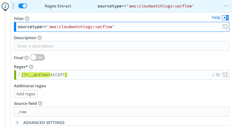 Extracting the __action field