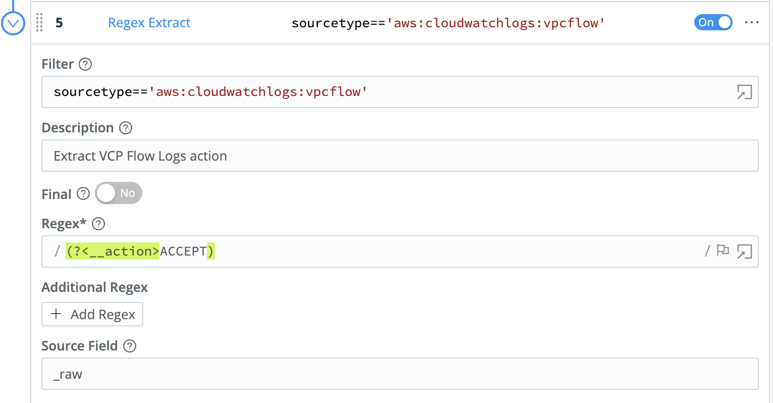 Extracting the __action field