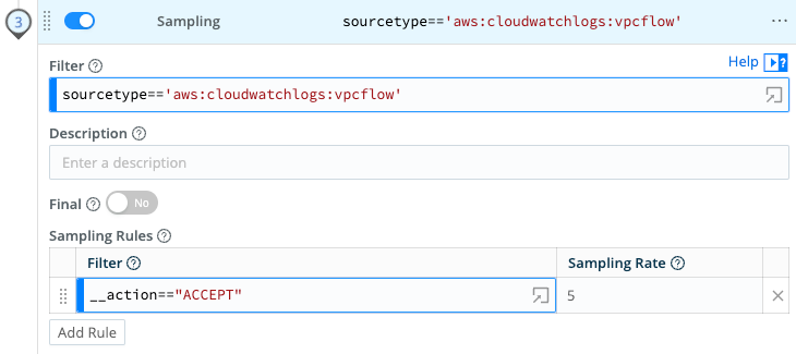 Sampling ACCEPT events