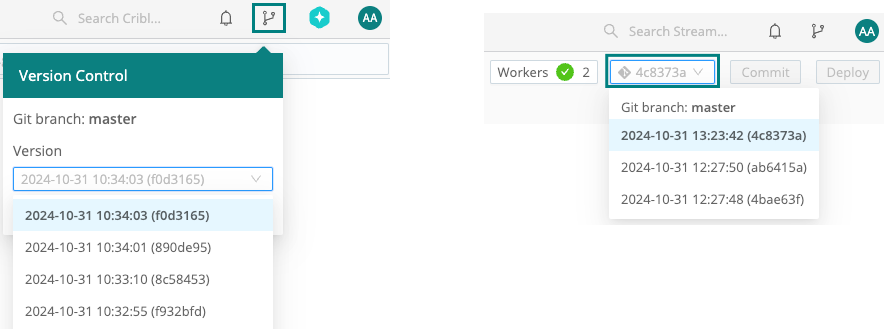 Revert to a previous commit
