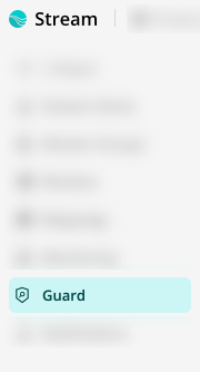 Cribl Guard sidebar navigation