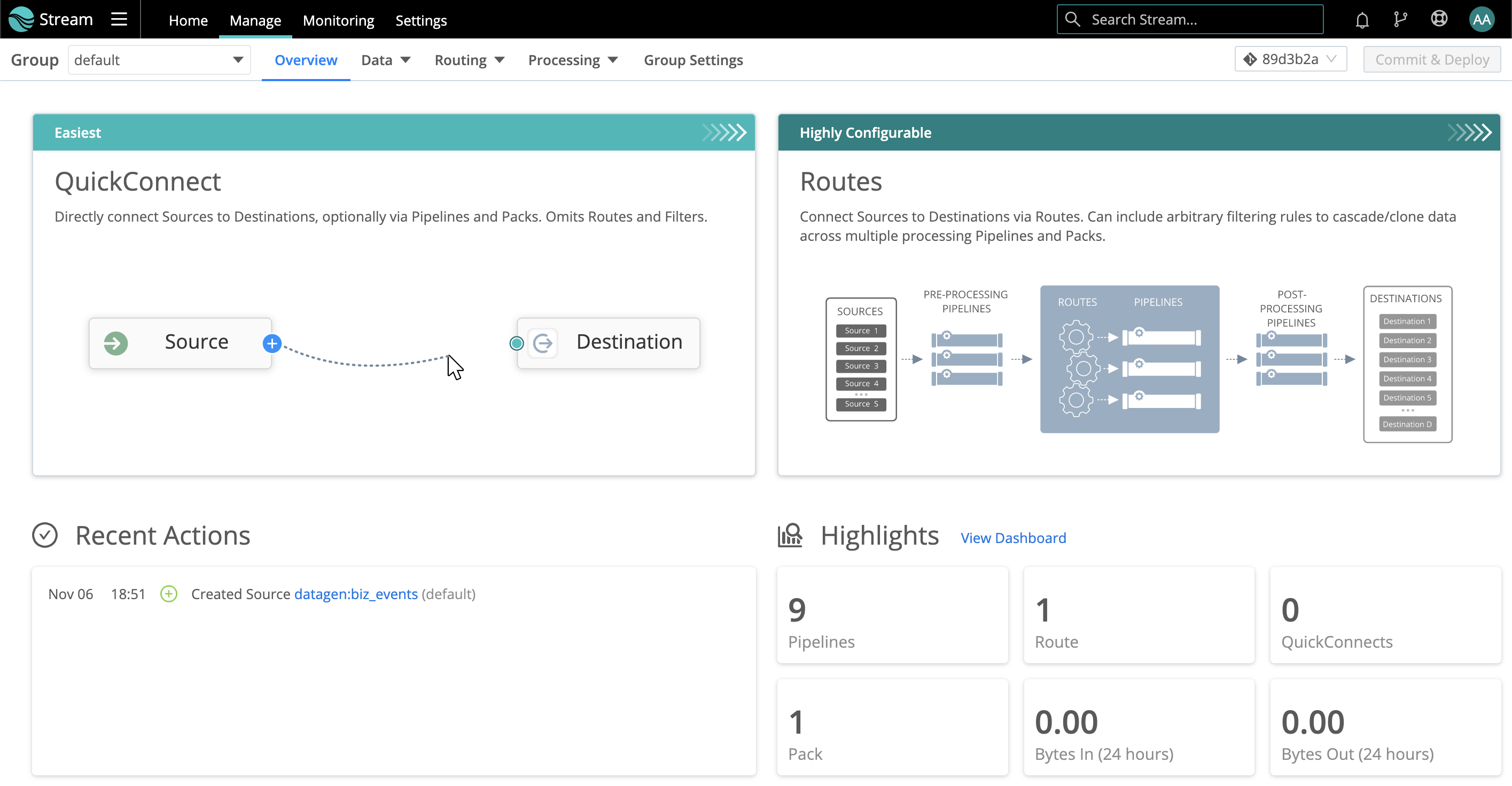 QuickConnect versus Routing UIs