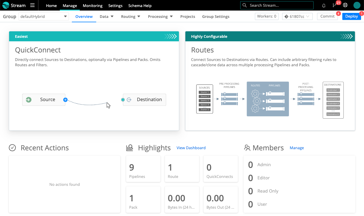 QuickConnect versus Routing UIs