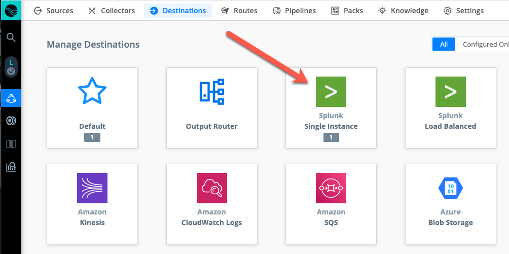 Creating the Splunk Destination