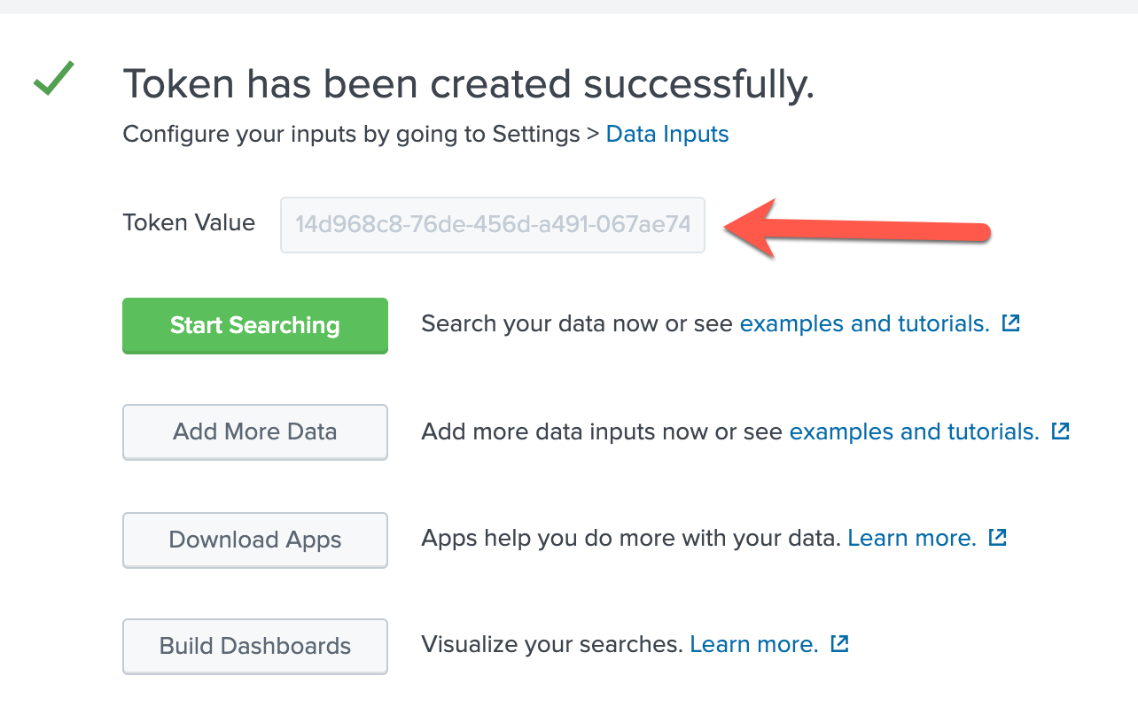 Copying the token value