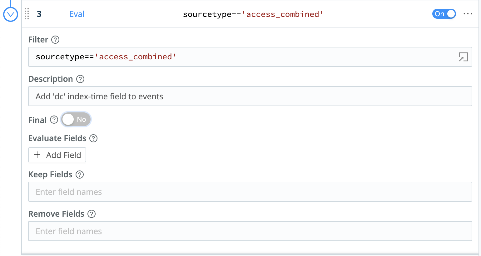 Defining the Eval Function&rsquo;s filter expression