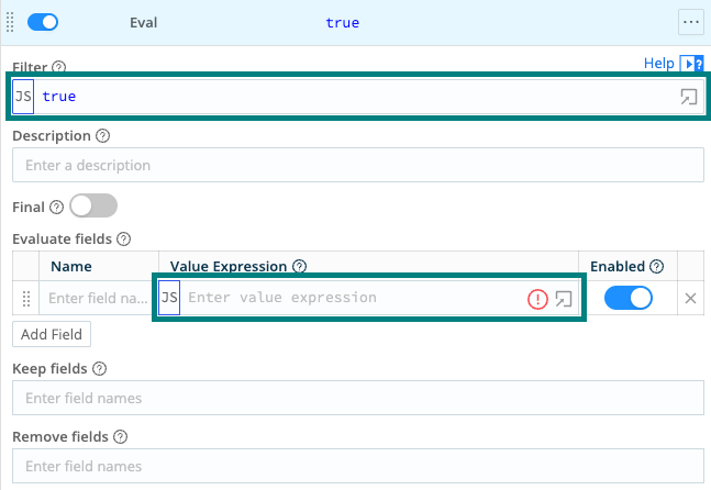 Examples of JavaScript Expression fields