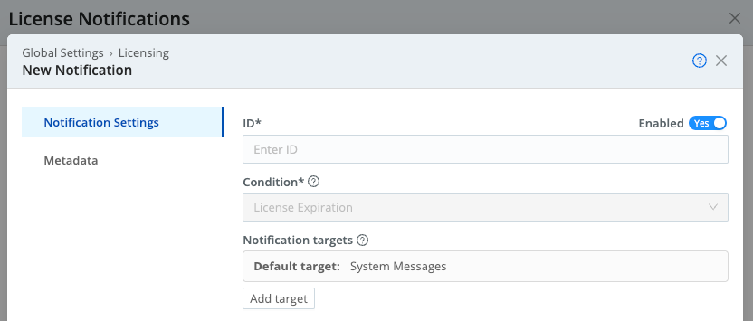 Configuring an expiration Notification
