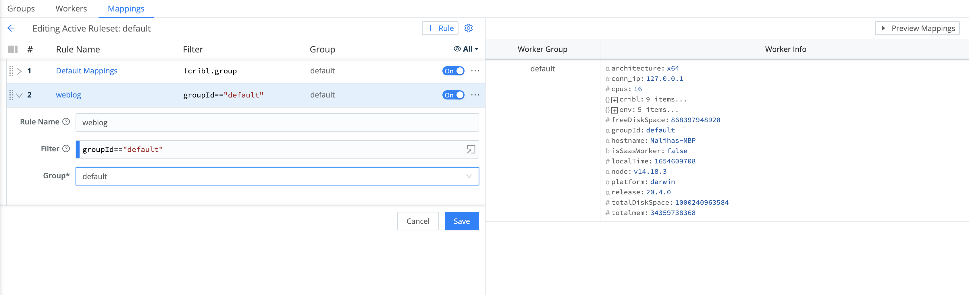A specific Mapping Rule by Filter condition